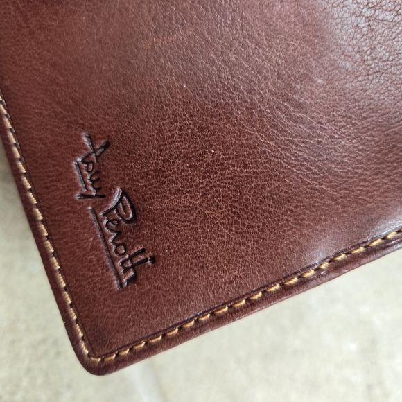 Tony Peroth Wallet Leather Italy Quality Dad Gift Brown RFID - Picture 11 of 13